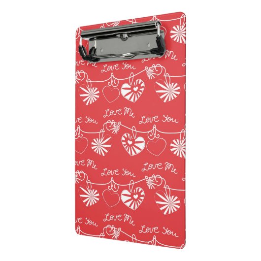 Valentinstag-Hintergrund Mini Klemmbrett (Gewinkelt2)