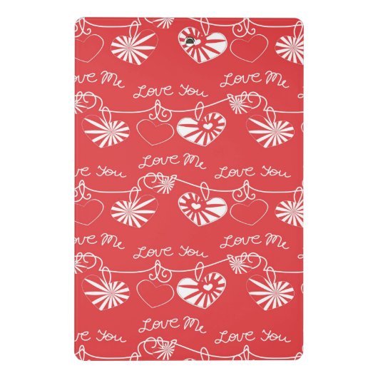 Valentinstag-Hintergrund Mini Klemmbrett (Rückseite)