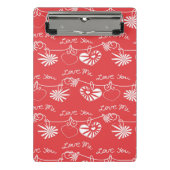 Valentinstag-Hintergrund Mini Klemmbrett (Vorderseite)