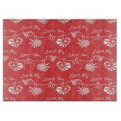 Valentinstag-Hintergrund Schneidebrett (Vorderseite)