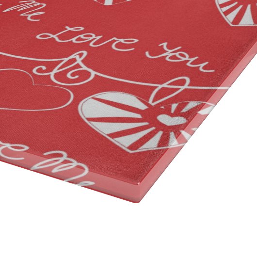 Valentinstag-Hintergrund Schneidebrett (Ecke)
