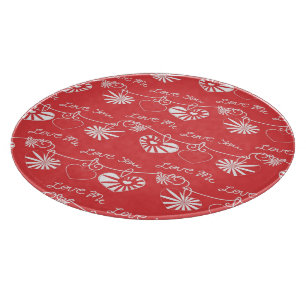 Valentinstag-Hintergrund Schneidebrett