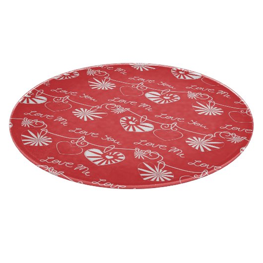 Valentinstag-Hintergrund Schneidebrett (Ecke)