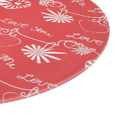 Valentinstag-Hintergrund Schneidebrett (Ecke)