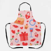Valentinstag Hintergrund Schürze (Vorderseite)