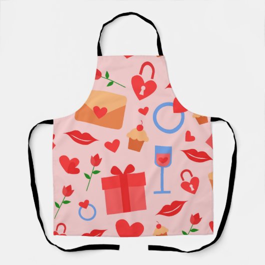 Valentinstag Hintergrund Schürze (Vorderseite)