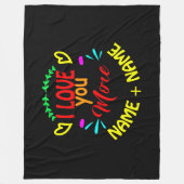 Valentinstag hinzufügen, Liebe Sie mehr Herz Fleecedecke (Vorderseite)