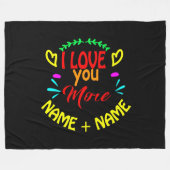 Valentinstag hinzufügen, Liebe Sie mehr Herz Fleecedecke (Vorderseite (Horizontal))