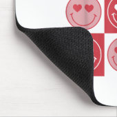Valentinstag Hippie Groovy Smile Face Herzchen Che Mousepad (Ecke)