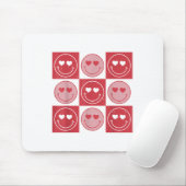 Valentinstag Hippie Groovy Smile Face Herzchen Che Mousepad (Mit Mouse)