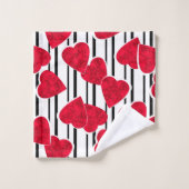 Valentinstag, Hochzeit Badhandtuch Set (Waschlappen)