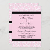 Valentinstag Hochzeit Einladungen Rosa Damaskus (Vorne/Hinten)