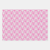 Valentinstag Hochzeit Rosa Glitzer Herz Geschenkpapier Set (Vorderseite)