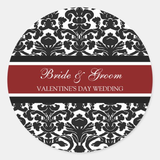 Valentinstag Hochzeitsbräuner Umschlag Aufkleber (Vorderseite)