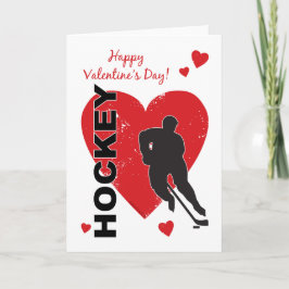 Valentinstag Hockeyherzen (männlich) Grußkarte Feiertagskarte