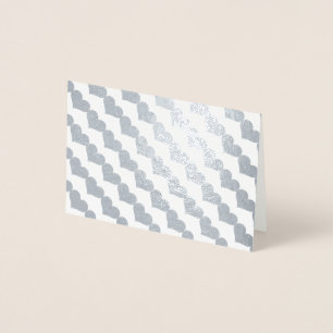 Valentinstag Hörmuster in Silberfolie Folienkarte