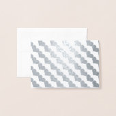 Valentinstag Hörmuster in Silberfolie Folienkarte (Vorderseite mit Umschlag)