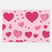Valentinstag Hörpapier 01 Geschenkpapier Set (Vorderseite)
