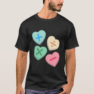 Valentinstag hört mit mathematischen Symbolen T-Shirt