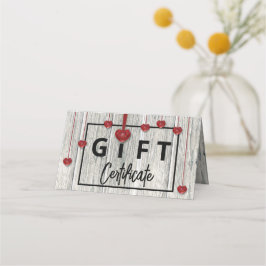 Valentinstag hört moderne rustikale Holzgiftkarte Platzkarte