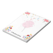 Valentinstag Hübscher Roter Herzschlag Notizblock (Rotiert)