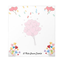 Valentinstag Hübscher Roter Herzschlag Notizblock