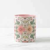 Valentinstag, hübsches rosa Blumenmuster Tasse (Zentrum)