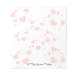 Valentinstag Hübsches Rotes Herz Notizblock