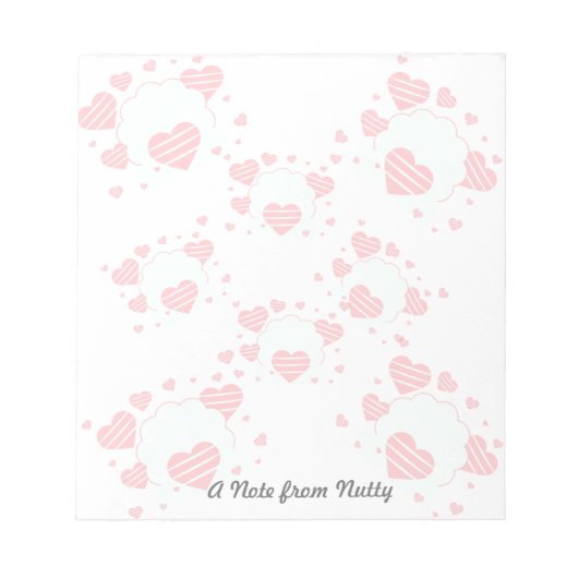 Valentinstag Hübsches Rotes Herz Notizblock (Vorderseite)