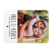 Valentinstag Hugs Kisses Foto Magnet (Horizontal)