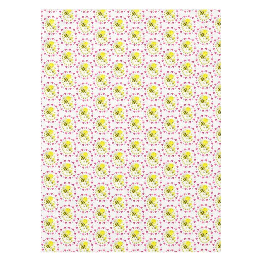 Valentinstag-Hummel Tischdecke (Vorderseite)