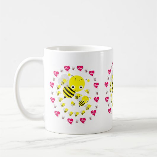 Valentinstag Hummelmäuse Tasse (Links)