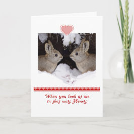 Valentinstag, humorvoll, zwei Kaninchen Feiertagskarte