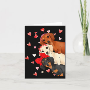 Valentinstag Hund Süßer Dachshund Hunde Für Hundeb Karte