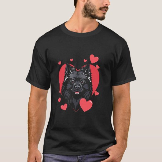 Valentinstag-Hund T-Shirt (Vorderseite)