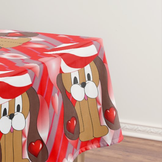 Valentinstag Hund Tischdecke (Beispiel)