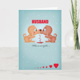 Valentinstag Hunde küssen Feiertagskarte