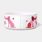 Valentinstag-Hunde-Schüssel  Napf (Rückseite)