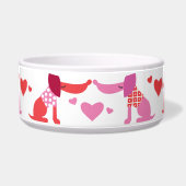 Valentinstag-Hunde-Schüssel  Napf (Vorderseite)