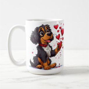 ☕ Valentinstag-Hunde-Tasse Mit Herzen Geschenk Für Kaffeetasse
