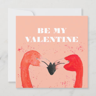 Valentinstag I Liebe Sie Flamingo Vögel Feiertagskarte
