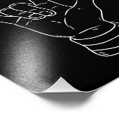 Valentinstag I Liebe Sie geben ASL-Zeichen Herz Fotodruck (Ecke)