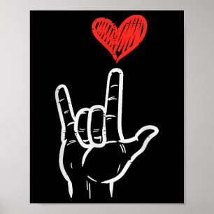 Valentinstag I Liebe Sie geben Signature Asl Heart Poster