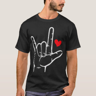 Valentinstag I Liebe Sie geben Signature Asl Heart T-Shirt