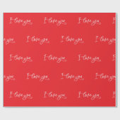 Valentinstag I Liebe Skript Geschenkpapier (Flach)