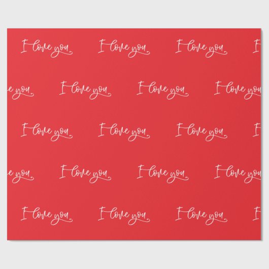 Valentinstag I Liebe Skript Geschenkpapier (Flach)