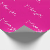 Valentinstag I Liebe Skript Geschenkpapier (Ecke)