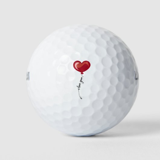 Valentinstag I Liebe Typografie Golfball (Vorderseite)