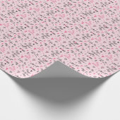 Valentinstag: "I Liebe You" Hintergrund. Geschenkpapier (Ecke)