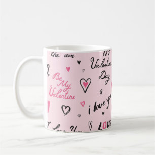 Valentinstag: "I Liebe You" Hintergrund. Kaffeetasse